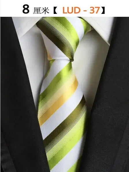 Cravate Homme en Soie (8 cm) – Motifs Rayures et Carreaux, Élégance Business et Mariage