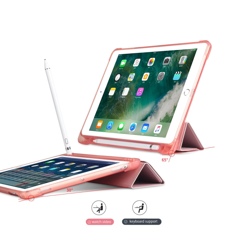 Étui de protection en TPU antichoc multi-pliage pour iPad 9.7 (2018) / 9.7 (2017) / air / air2, avec support et emplacement pour stylo