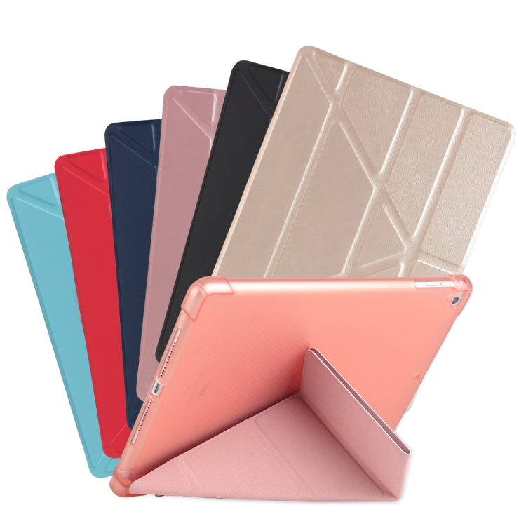 Étui de protection en TPU antichoc multi-pliage pour iPad 9.7 (2018) / 9.7 (2017) / air / air2, avec support et emplacement pour stylo