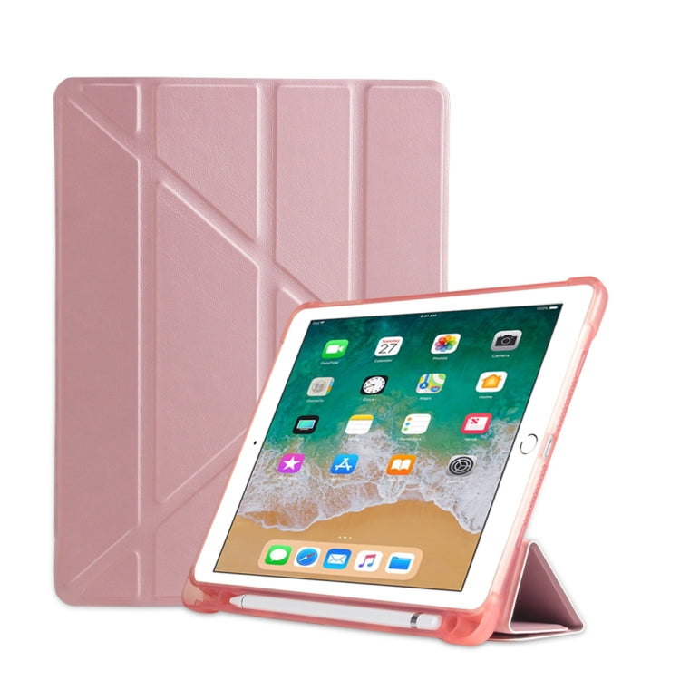 Étui de protection en TPU antichoc multi-pliage pour iPad 9.7 (2018) / 9.7 (2017) / air / air2, avec support et emplacement pour stylo