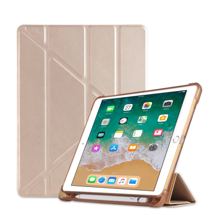 Étui de protection en TPU antichoc multi-pliage pour iPad 9.7 (2018) / 9.7 (2017) / air / air2, avec support et emplacement pour stylo