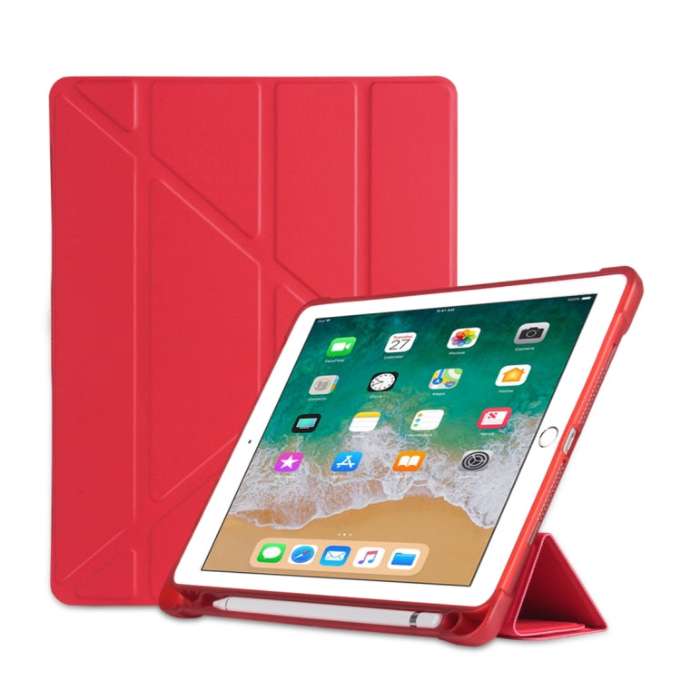 Étui de protection en TPU antichoc multi-pliage pour iPad 9.7 (2018) / 9.7 (2017) / air / air2, avec support et emplacement pour stylo