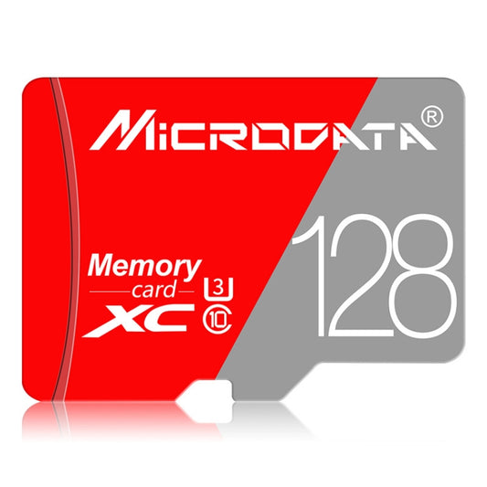 MICRODATA Carte mémoire TF(Micro SD) Classe 10 Rouge et Gris 128 Go