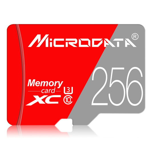 MICRODATA Carte mémoire TF(Micro SD) Classe 10 Rouge et Gris 256 Go