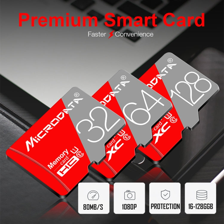 MICRODATA Carte mémoire TF(Micro SD) Classe 10 Rouge et Gris 256 Go