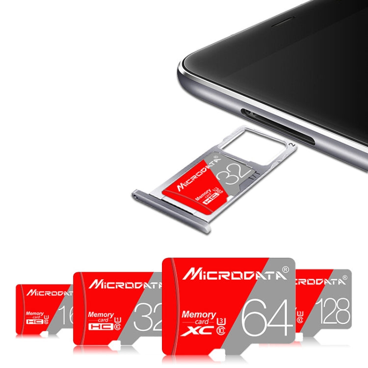 MICRODATA Carte mémoire TF(Micro SD) Classe 10 Rouge et Gris 256 Go