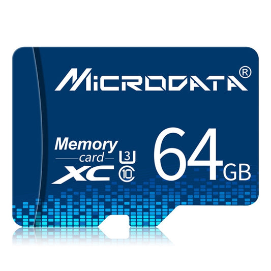 MICRODATA Carte mémoire U3 Bleu TF (Micro SD) 64 Go, 64GB