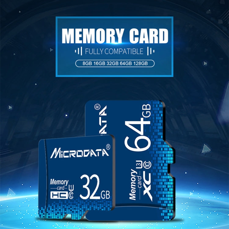 MICRODATA Carte mémoire U3 Bleu TF (Micro SD) 128 Go