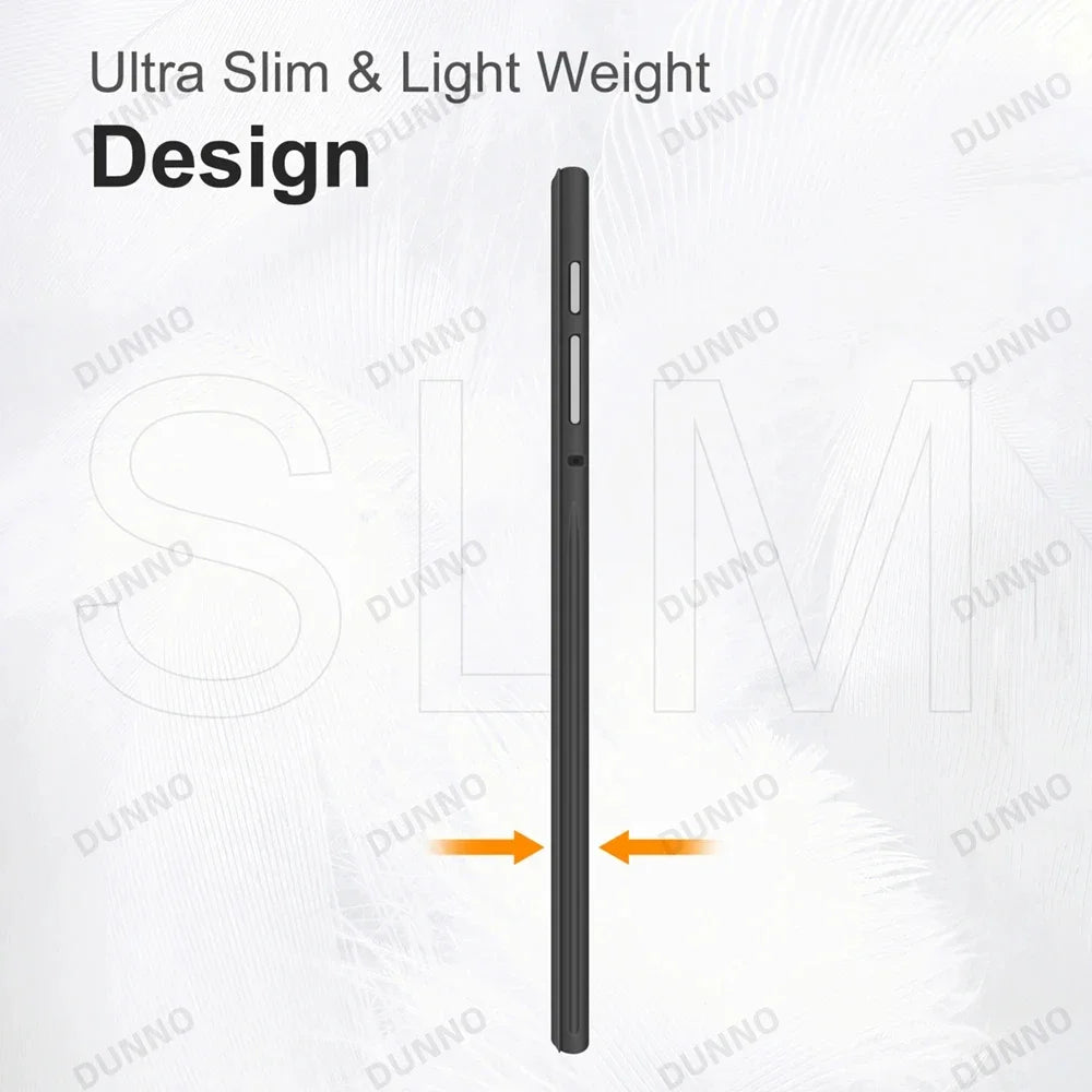 Étui à rabat 3 plis pour tablette Samsung Galaxy S6 lite, Tab A9 A9 Plus A8 A7 S7 S8 S9 S9FE Fonction de mise en veille/réveil automatique