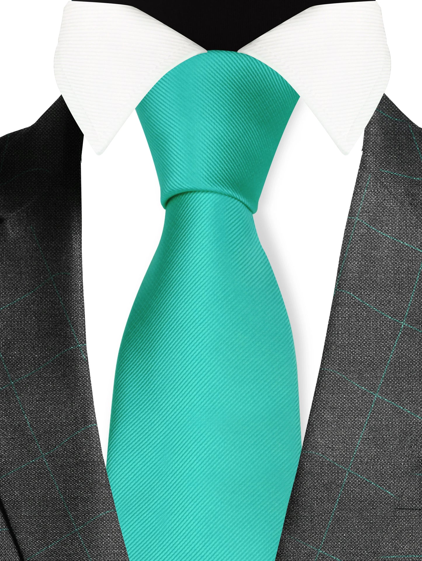 Cravate Élégante pour Homme en Soie Jacquard (8 cm) – Modèle Uni Classique pour Mariage, Business et Cérémonie