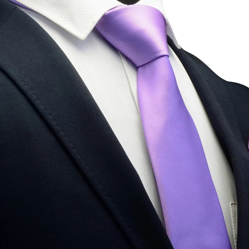 Cravate Élégante pour Homme en Soie Jacquard (8 cm) – Modèle Uni Classique pour Mariage, Business et Cérémonie