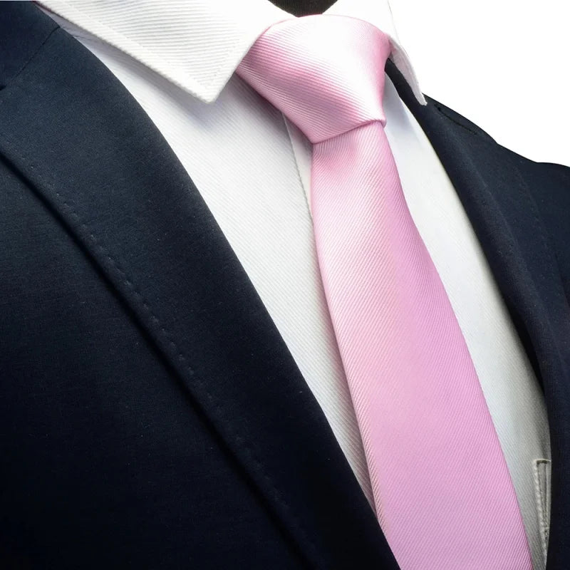 Cravate Élégante pour Homme en Soie Jacquard (8 cm) – Modèle Uni Classique pour Mariage, Business et Cérémonie