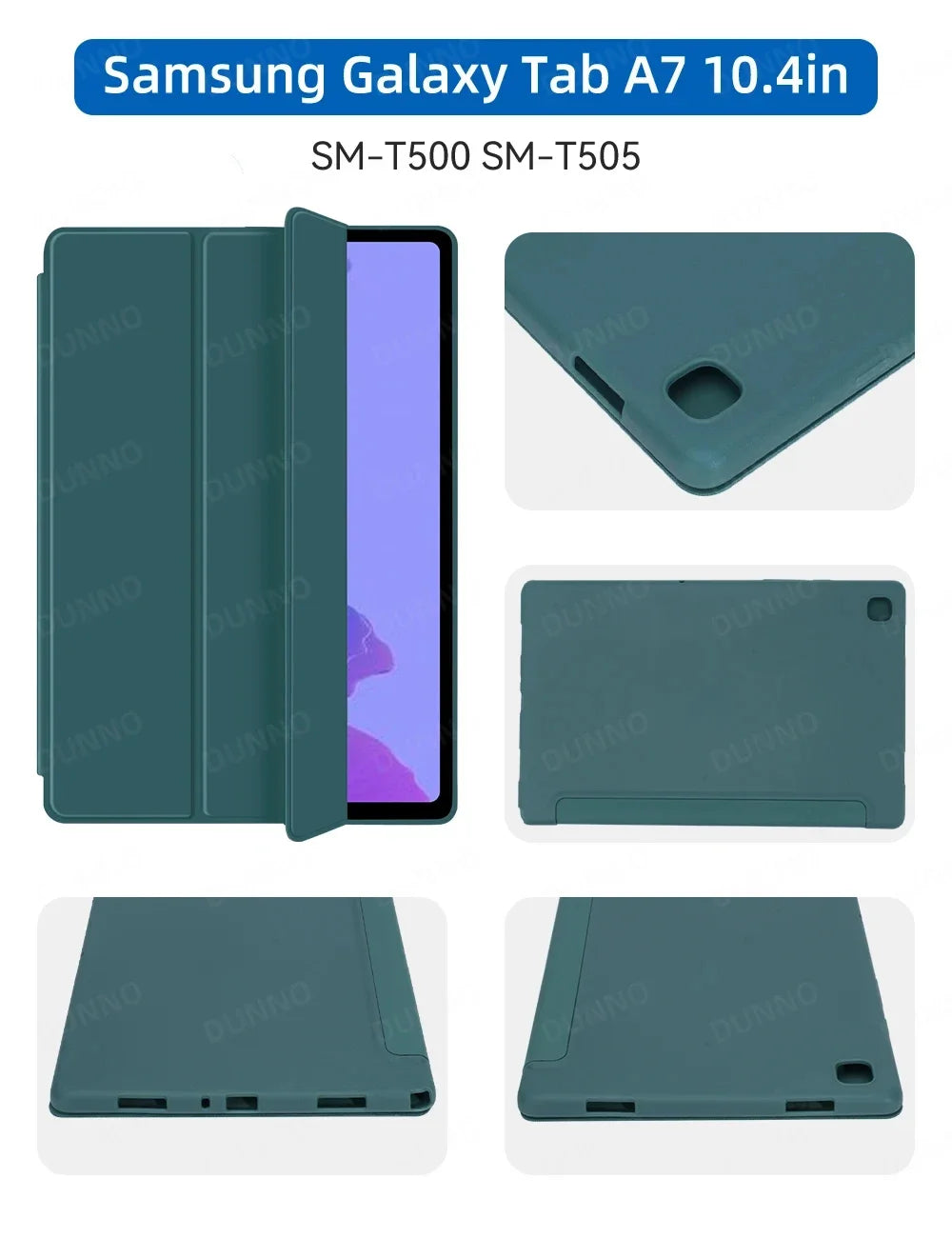 Étui à rabat 3 plis pour tablette Samsung Galaxy S6 lite, Tab A9 A9 Plus A8 A7 S7 S8 S9 S9FE Fonction de mise en veille/réveil automatique