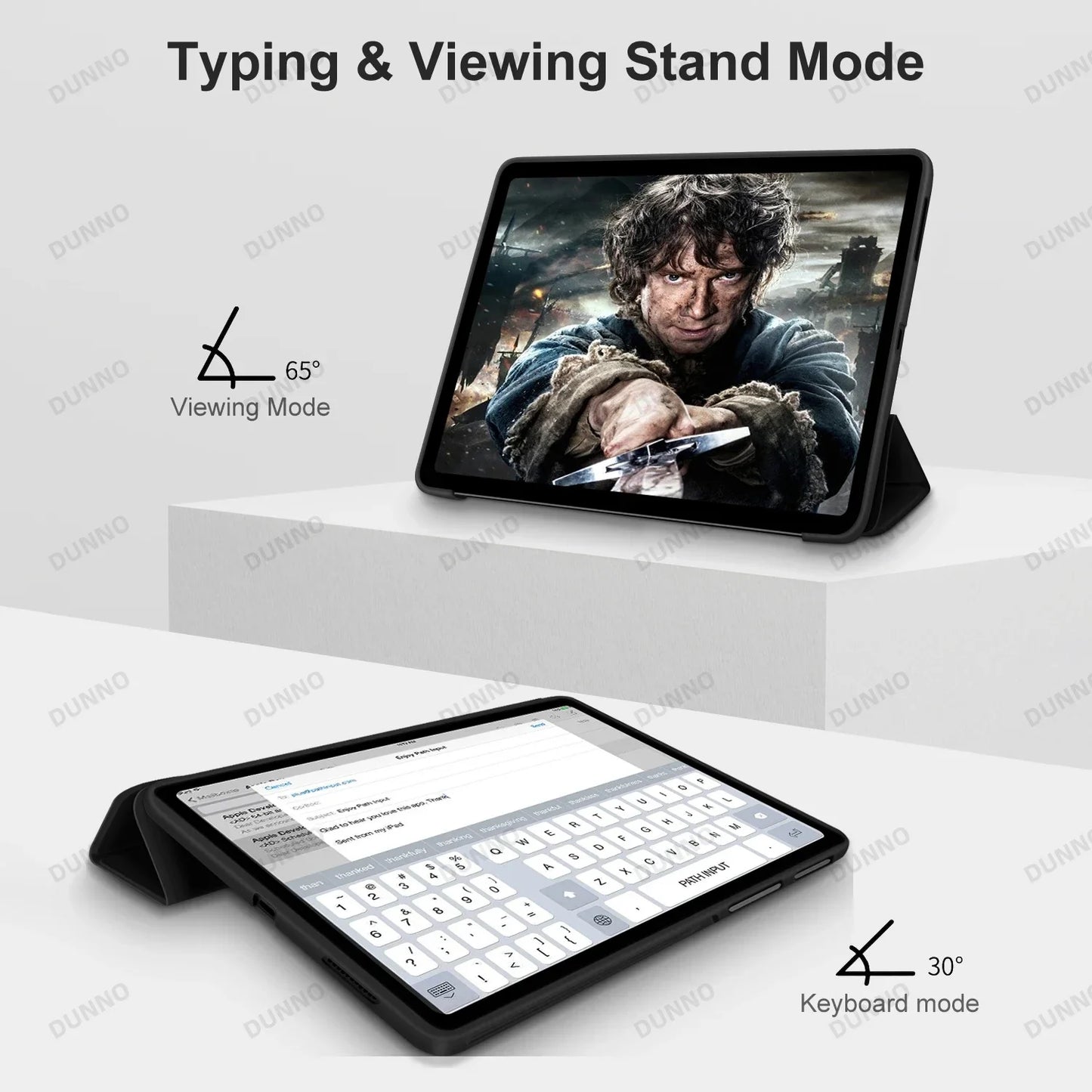 Étui à rabat 3 plis pour tablette Samsung Galaxy S6 lite, Tab A9 A9 Plus A8 A7 S7 S8 S9 S9FE Fonction de mise en veille/réveil automatique