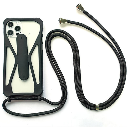 Coque bumper antichoc universelle en silicone avec cordon tour de cou.