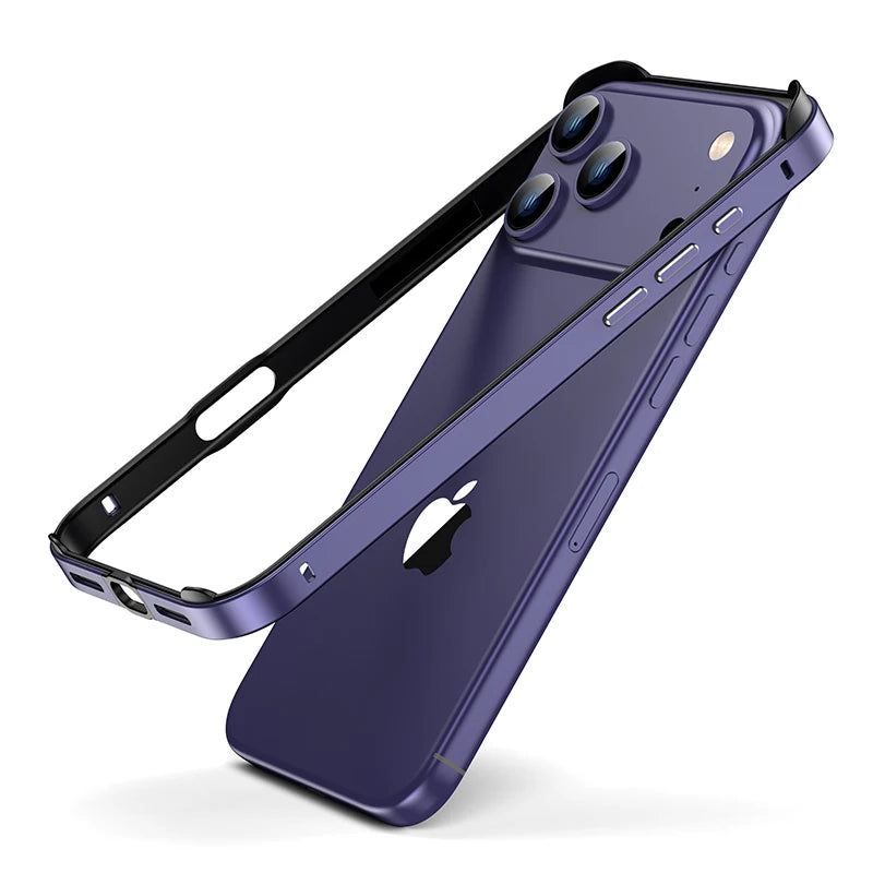 Coque Bumper Luxe en Alliage Métallique pour iPhone 14 à 17 Pro Max
