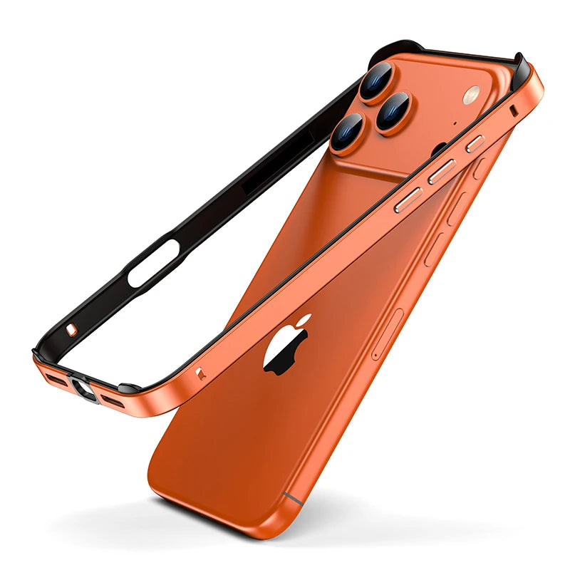 Coque Bumper Luxe en Alliage Métallique pour iPhone 14 à 17 Pro Max