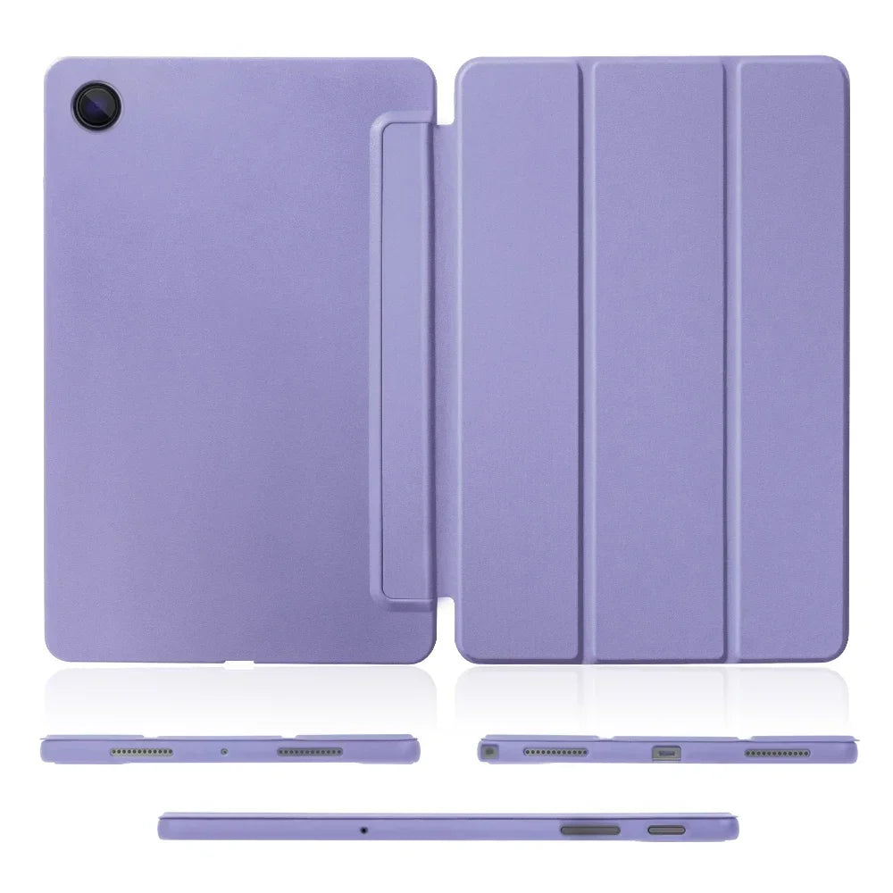 Étui à rabat 3 plis pour tablette Samsung Galaxy S6 lite, Tab A9 A9 Plus A8 A7 S7 S8 S9 S9FE Fonction de mise en veille/réveil automatique