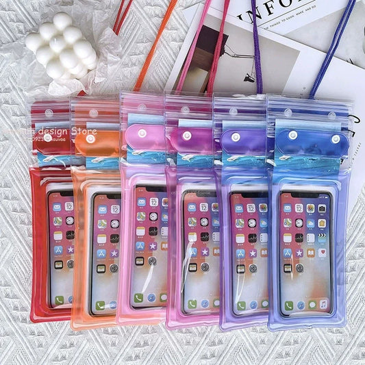 Sac étanche transparent avec airbags pour téléphones jusqu'à 7.2 pouces