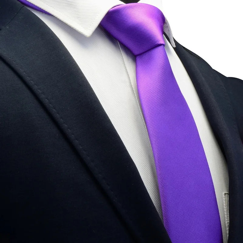 Cravate Élégante pour Homme en Soie Jacquard (8 cm) – Modèle Uni Classique pour Mariage, Business et Cérémonie
