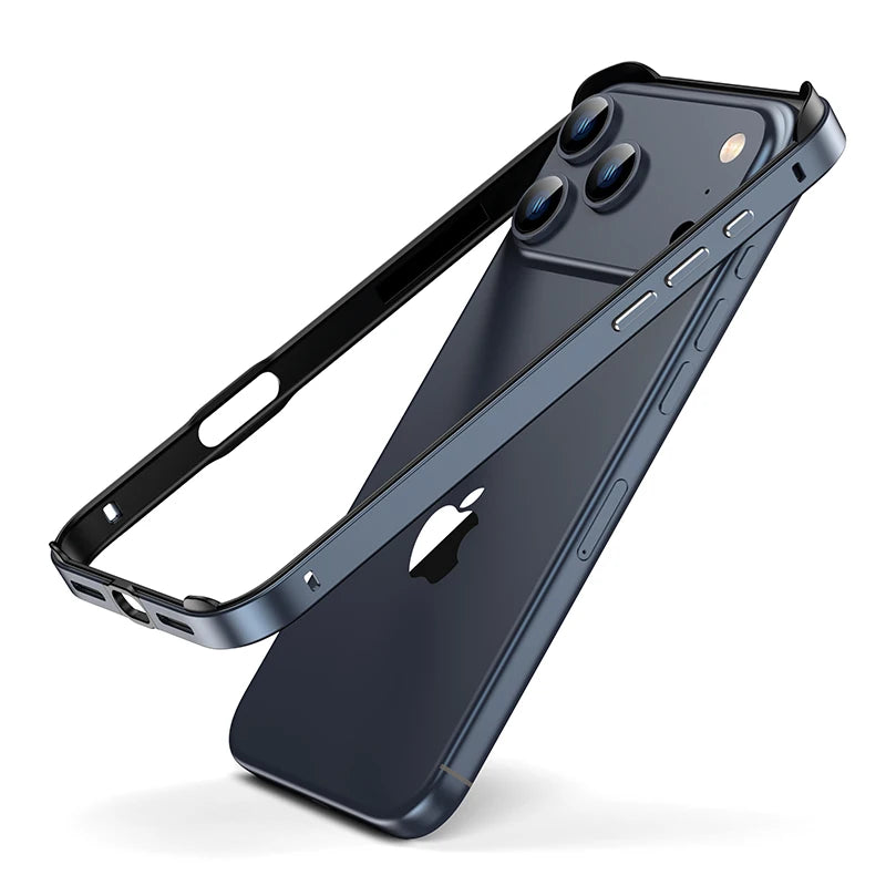 Coque Bumper Luxe en Alliage Métallique pour iPhone 14 à 17 Pro Max