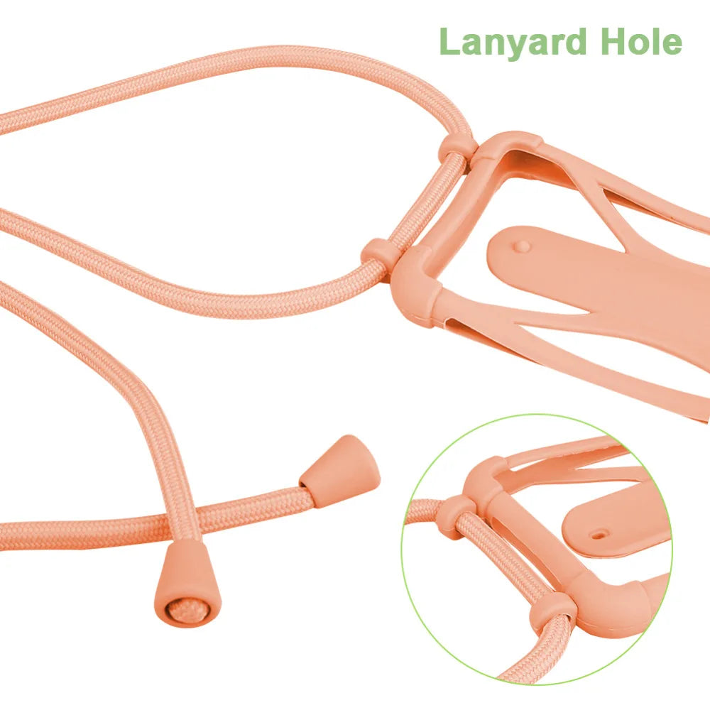 Coque bumper antichoc universelle en silicone avec tour de cou, sangle ou cordon
