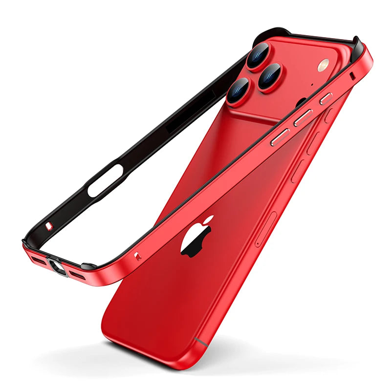 Coque Bumper Luxe en Alliage Métallique pour iPhone 14 à 17 Pro Max