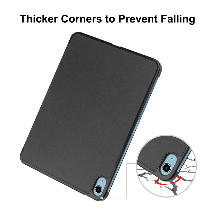 Pour iPad 10.2 2022 ENKAY Tri-fold Custer Texture Leather Stand Smart Case, For iPad 10th Gen 10.9 2022