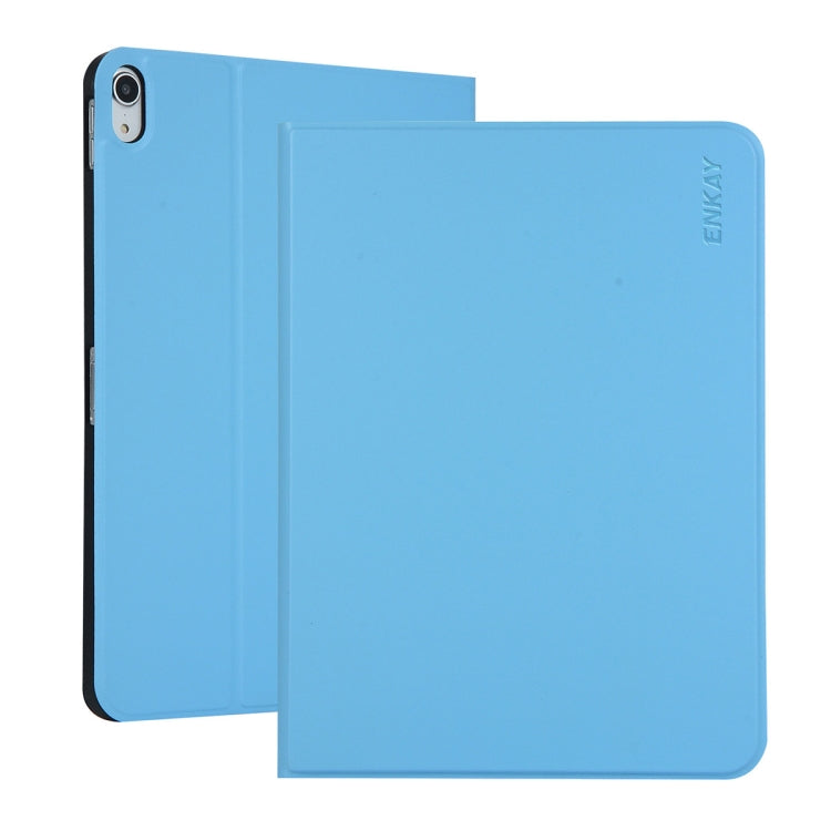 Pour iPad 10e génération 10.9 2022 ENKAY PC couverture arrière étui en cuir intelligent avec fente pour stylo et support