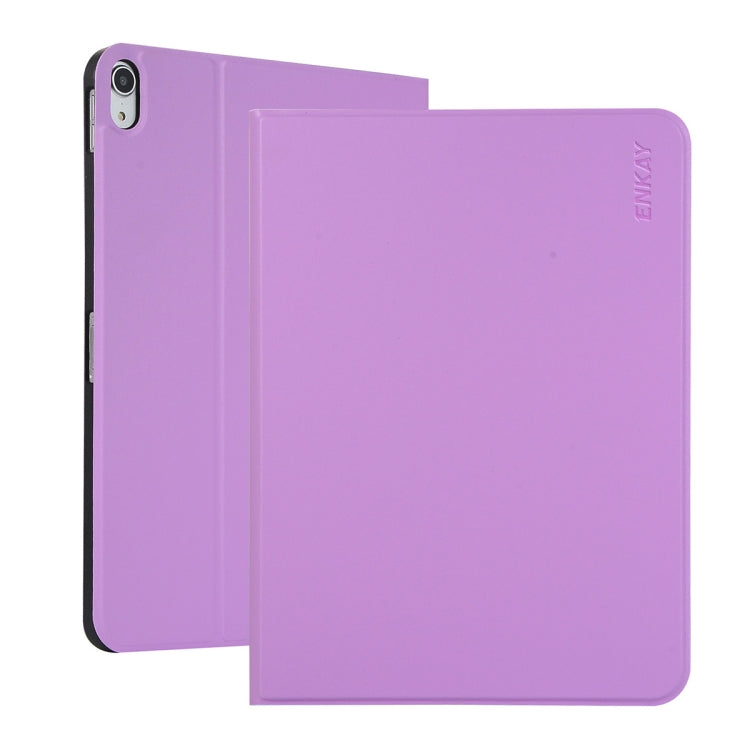 Pour iPad 10e génération 10.9 2022 ENKAY PC couverture arrière étui en cuir intelligent avec fente pour stylo et support