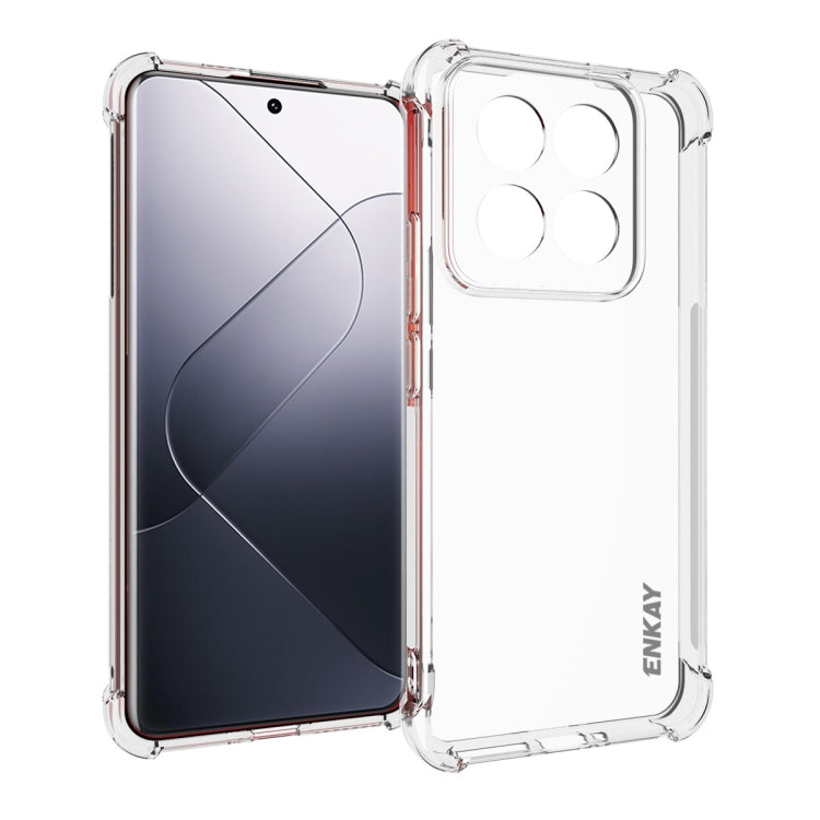 ENKAY Hat-Prince Coque Antichoc Transparente en TPU pour Xiaomi Redmi 14C 4G, Redmi K70 Ultra, Redmi Note 13R 5G, Redmi Turbo 3 5G, Redmi A3, Redmi Note 13 Pro 4G, Redmi Note 13 4G, Redmi K70E... (voir liste ci-dessous)