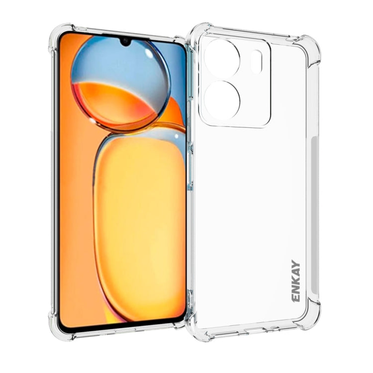ENKAY Hat-Prince Coque Antichoc Transparente en TPU pour Xiaomi Redmi 14C 4G, Redmi K70 Ultra, Redmi Note 13R 5G, Redmi Turbo 3 5G, Redmi A3, Redmi Note 13 Pro 4G, Redmi Note 13 4G, Redmi K70E... (voir liste ci-dessous)