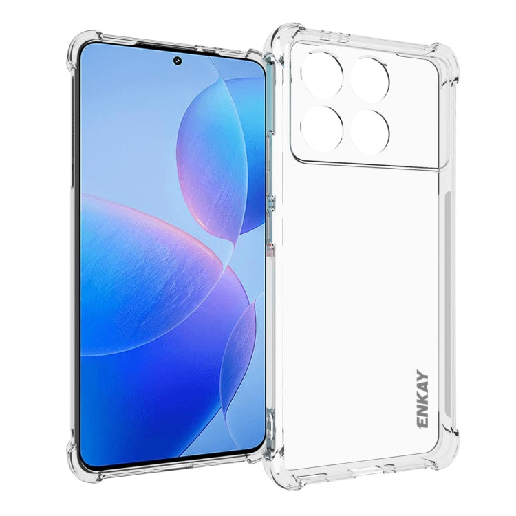 ENKAY Hat-Prince Coque Antichoc Transparente en TPU pour Xiaomi Redmi 14C 4G, Redmi K70 Ultra, Redmi Note 13R 5G, Redmi Turbo 3 5G, Redmi A3, Redmi Note 13 Pro 4G, Redmi Note 13 4G, Redmi K70E... (voir liste ci-dessous)