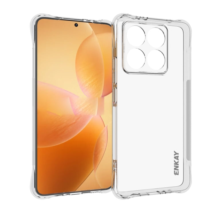 ENKAY Hat-Prince Coque de téléphone antichoc transparente en TPU, For Xiaomi 14T Pro 5G, For Xiaomi 14T 5G, For Xiaomi Redmi 14C 4G, For Redmi K70 Ultra, For Redmi Note 13R 5G, For Redmi Turbo 3 5G, For Xiaomi Redmi A3, For Redmi Note 13 Pro 4G        ...