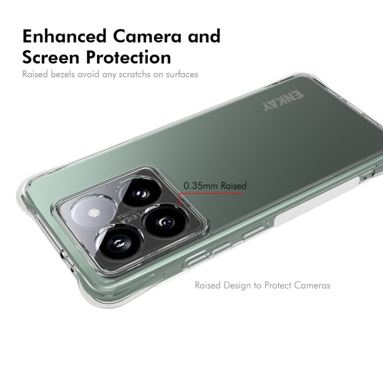 ENKAY Hat-Prince Coque de téléphone antichoc transparente en TPU, For Xiaomi 14T Pro 5G, For Xiaomi 14T 5G, For Xiaomi Redmi 14C 4G, For Redmi K70 Ultra, For Redmi Note 13R 5G, For Redmi Turbo 3 5G, For Xiaomi Redmi A3, For Redmi Note 13 Pro 4G        ...