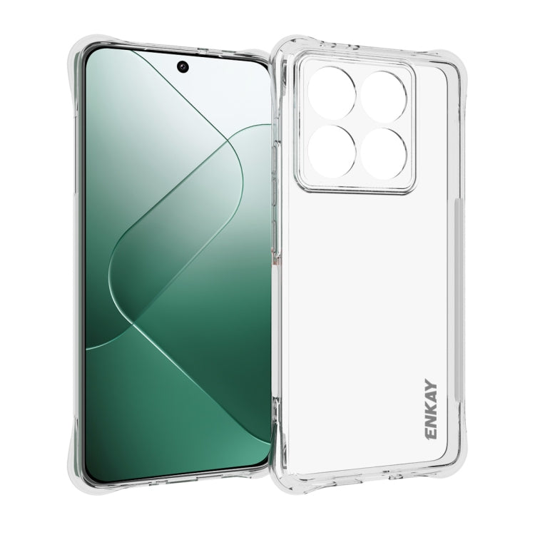ENKAY Hat-Prince Coque Antichoc Transparente en TPU pour Xiaomi Redmi 14C 4G, Redmi K70 Ultra, Redmi Note 13R 5G, Redmi Turbo 3 5G, Redmi A3, Redmi Note 13 Pro 4G, Redmi Note 13 4G, Redmi K70E... (voir liste ci-dessous)