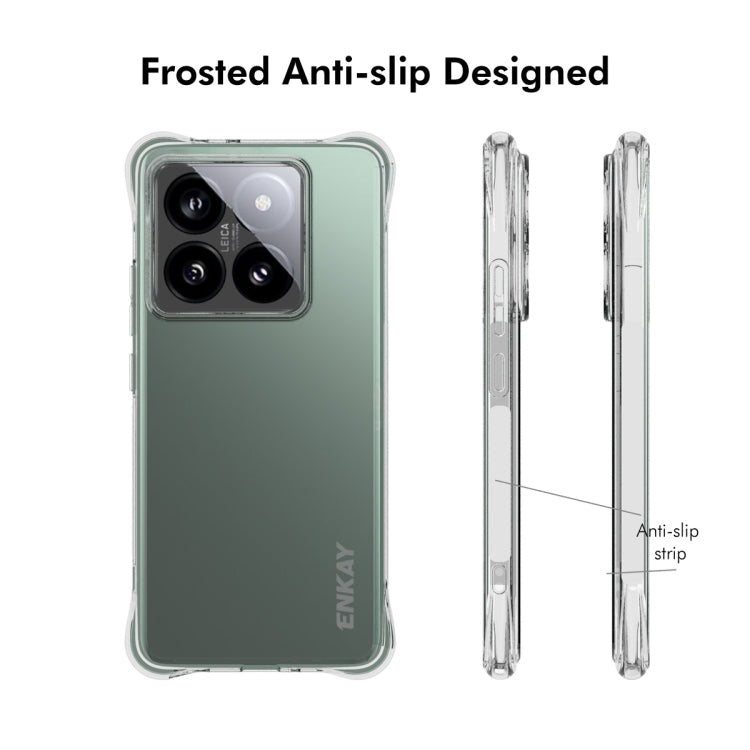 ENKAY Hat-Prince Coque de téléphone antichoc transparente en TPU, For Xiaomi 14T Pro 5G, For Xiaomi 14T 5G, For Xiaomi Redmi 14C 4G, For Redmi K70 Ultra, For Redmi Note 13R 5G, For Redmi Turbo 3 5G, For Xiaomi Redmi A3, For Redmi Note 13 Pro 4G        ...