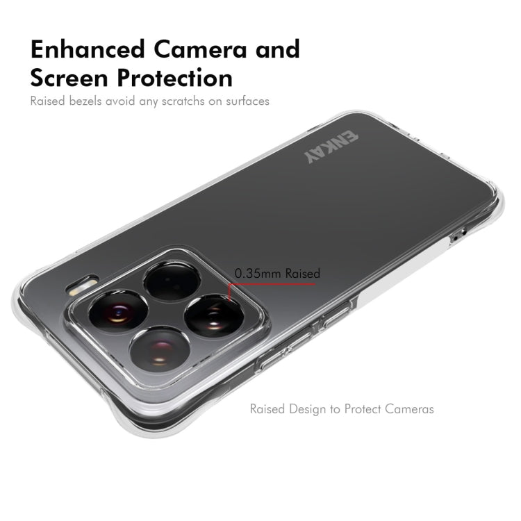 ENKAY Hat-Prince Coque Antichoc Transparente en TPU pour Xiaomi Redmi 14C 4G, Redmi K70 Ultra, Redmi Note 13R 5G, Redmi Turbo 3 5G, Redmi A3, Redmi Note 13 Pro 4G, Redmi Note 13 4G, Redmi K70E... (voir liste ci-dessous)