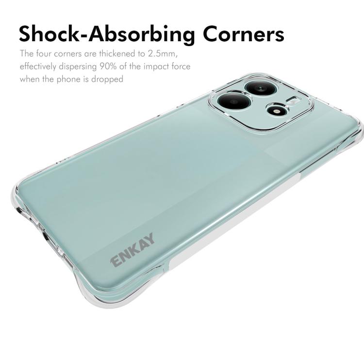 ENKAY Hat-Prince Coque de téléphone antichoc transparente en TPU, For Redmi Note 14 4G 164.84mm, For Xiaomi 15 Ultra, For Xiaomi Poco X7 Pro 5G, For Xiaomi Poco M7 Pro 5G, For Redmi Note 14 Pro 4G, For Redmi Note 14 4G 163.25mm, For Xiaomi 15 Pro      ...