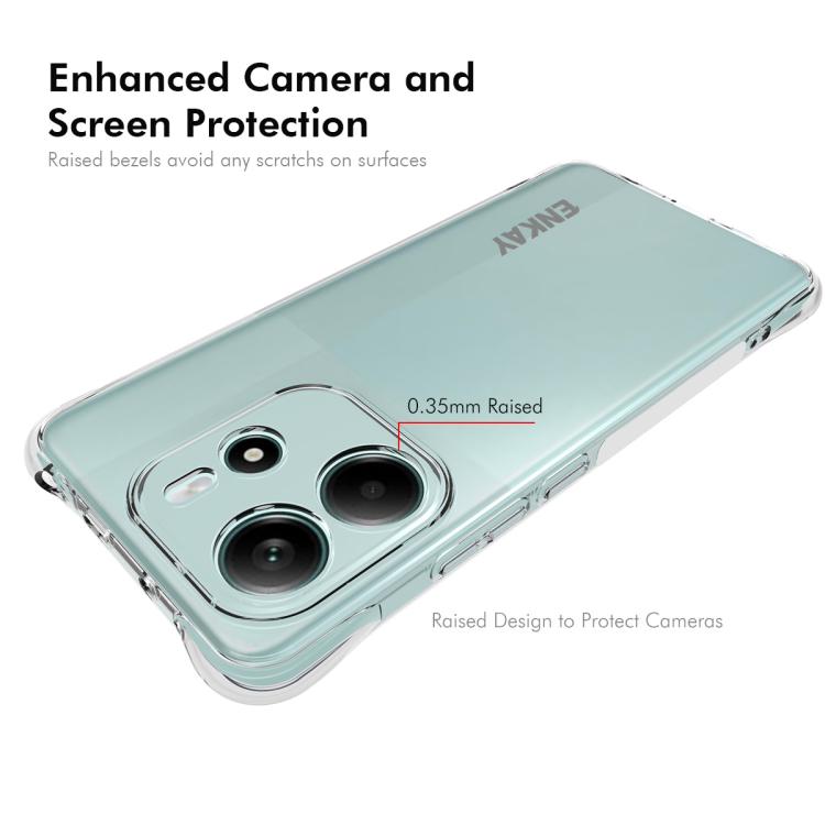 ENKAY Hat-Prince Coque de téléphone antichoc transparente en TPU, For Redmi Note 14 4G 164.84mm, For Xiaomi 15 Ultra, For Xiaomi Poco X7 Pro 5G, For Xiaomi Poco M7 Pro 5G, For Redmi Note 14 Pro 4G, For Redmi Note 14 4G 163.25mm, For Xiaomi 15 Pro      ...