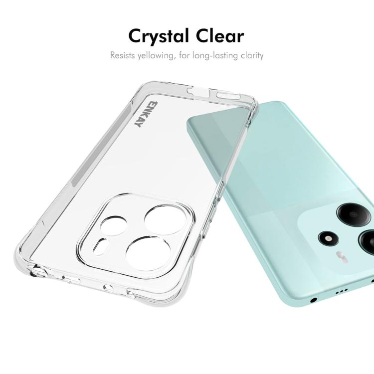 ENKAY Hat-Prince Coque de téléphone antichoc transparente en TPU, For Redmi Note 14 4G 164.84mm, For Xiaomi 15 Ultra, For Xiaomi Poco X7 Pro 5G, For Xiaomi Poco M7 Pro 5G, For Redmi Note 14 Pro 4G, For Redmi Note 14 4G 163.25mm, For Xiaomi 15 Pro      ...