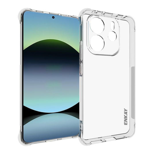 ENKAY Hat-Prince Coque Antichoc Transparente en TPU pour Xiaomi Redmi 14C 4G, Redmi K70 Ultra, Redmi Note 13R 5G, Redmi Turbo 3 5G, Redmi A3, Redmi Note 13 Pro 4G, Redmi Note 13 4G, Redmi K70E... (voir liste ci-dessous)