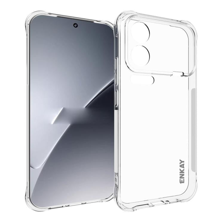 ENKAY Hat-Prince Coque de téléphone antichoc transparente en TPU, For Redmi K90, For Redmi K90 Pro Max, For Xiaomi 17 Pro, For Xiaomi 17, For Redmi 15C 5G / 4G EU 173mm, For Xiaomi Poco M7 Plus 5G / M7 4G 169mm, Redmi 15 5G Global / 15 4G SEA 169.5mm  ...