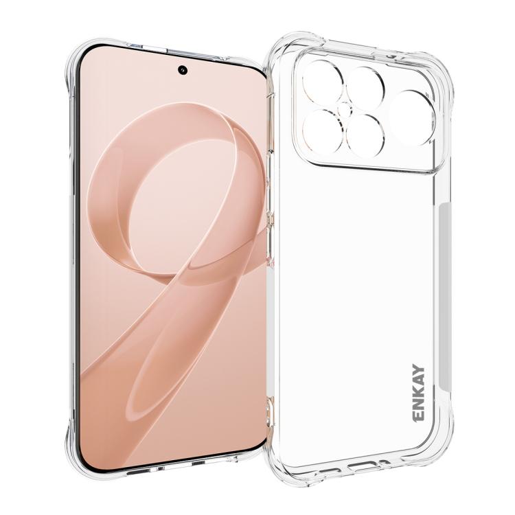 ENKAY Hat-Prince Coque Antichoc transparente en TPU, pour Redmi Note 15 Pro 4G, Redmi K90, Redmi K90 Pro Max, Redmi Note 15 Pro+ 5G, Redmi Note 15 Pro 5G, Xiaomi 17 Pro... (voir liste ci-dessous)