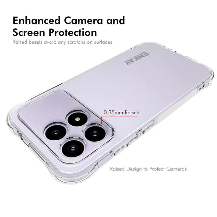 ENKAY Hat-Prince Coque de téléphone antichoc transparente en TPU, For Redmi K90, For Redmi K90 Pro Max, For Xiaomi 17 Pro, For Xiaomi 17, For Redmi 15C 5G / 4G EU 173mm, For Xiaomi Poco M7 Plus 5G / M7 4G 169mm, Redmi 15 5G Global / 15 4G SEA 169.5mm  ...