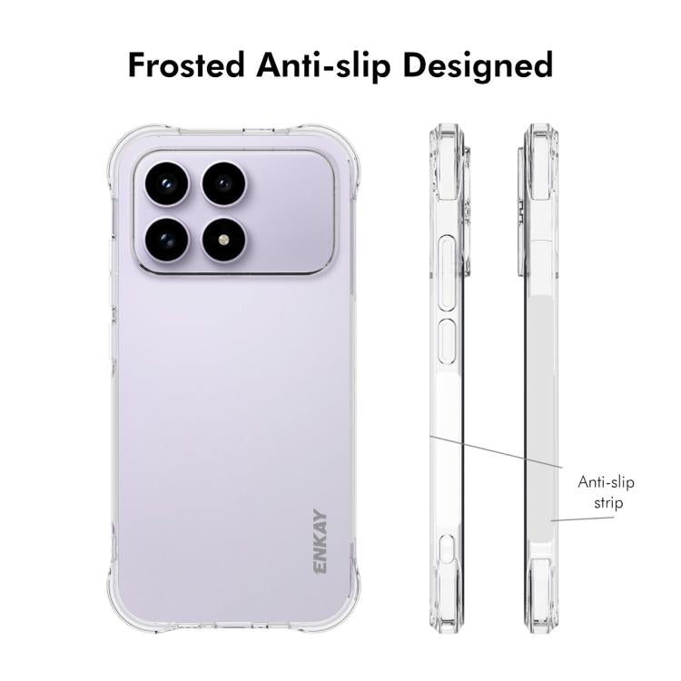 ENKAY Hat-Prince Coque de téléphone antichoc transparente en TPU, For Redmi K90, For Redmi K90 Pro Max, For Xiaomi 17 Pro, For Xiaomi 17, For Redmi 15C 5G / 4G EU 173mm, For Xiaomi Poco M7 Plus 5G / M7 4G 169mm, Redmi 15 5G Global / 15 4G SEA 169.5mm  ...