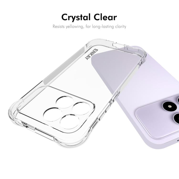 ENKAY Hat-Prince Coque de téléphone antichoc transparente en TPU, For Redmi K90, For Redmi K90 Pro Max, For Xiaomi 17 Pro, For Xiaomi 17, For Redmi 15C 5G / 4G EU 173mm, For Xiaomi Poco M7 Plus 5G / M7 4G 169mm, Redmi 15 5G Global / 15 4G SEA 169.5mm  ...