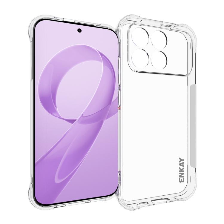 ENKAY Hat-Prince Coque Antichoc transparente en TPU, pour Redmi Note 15 Pro 4G, Redmi K90, Redmi K90 Pro Max, Redmi Note 15 Pro+ 5G, Redmi Note 15 Pro 5G, Xiaomi 17 Pro... (voir liste ci-dessous)