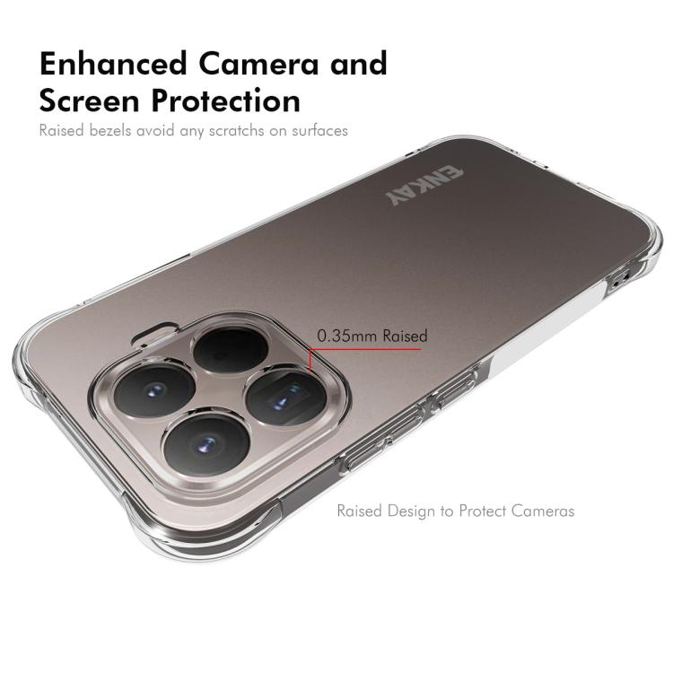 ENKAY Hat-Prince Coque Antichoc transparente en TPU, pour Redmi Note 15 Pro 4G, Redmi K90, Redmi K90 Pro Max, Redmi Note 15 Pro+ 5G, Redmi Note 15 Pro 5G, Xiaomi 17 Pro... (voir liste ci-dessous)