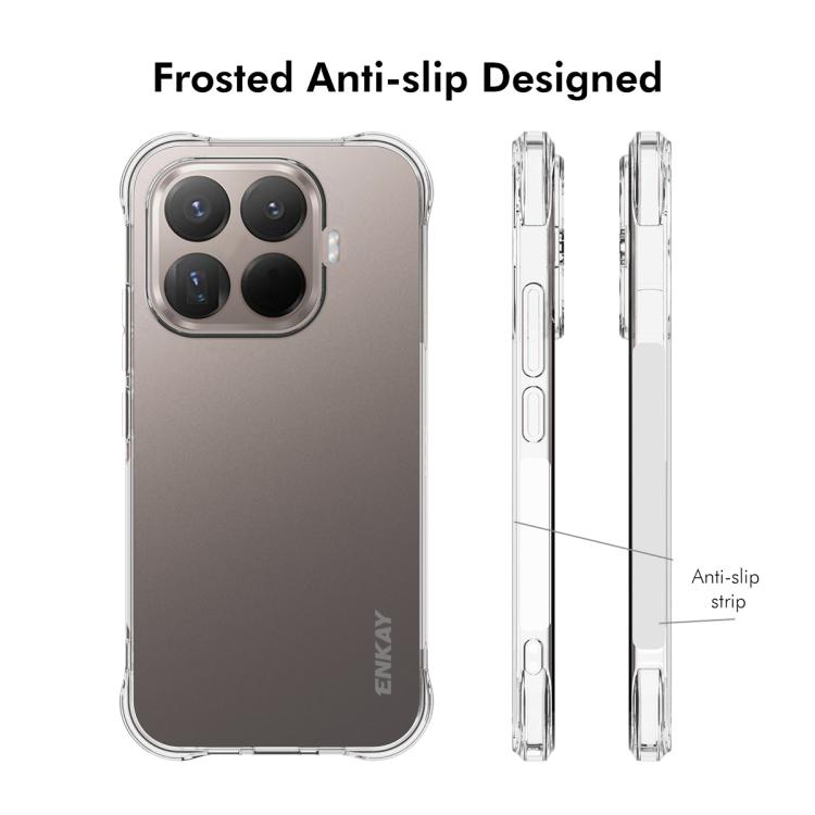 ENKAY Hat-Prince Coque Antichoc transparente en TPU, pour Redmi Note 15 Pro 4G, Redmi K90, Redmi K90 Pro Max, Redmi Note 15 Pro+ 5G, Redmi Note 15 Pro 5G, Xiaomi 17 Pro... (voir liste ci-dessous)